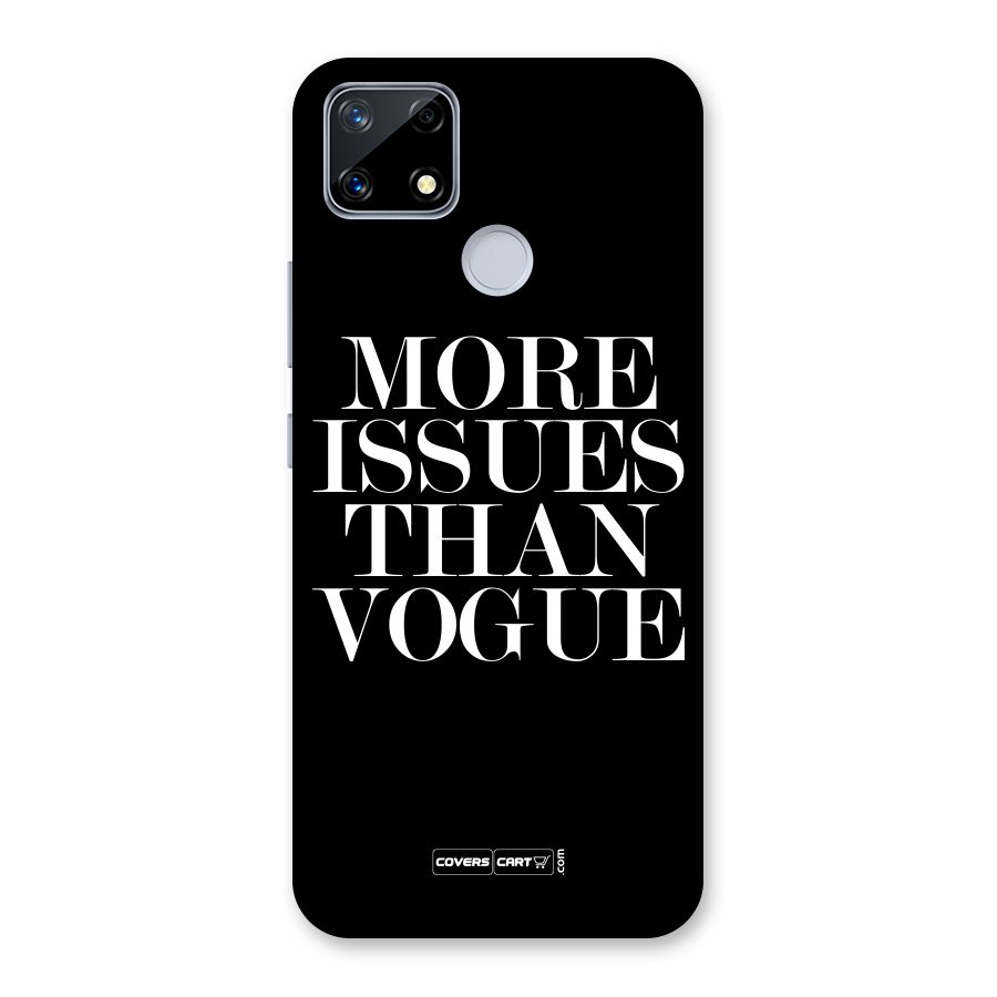 More Issues than Vogue (Black) Back Case for Realme Narzo 20