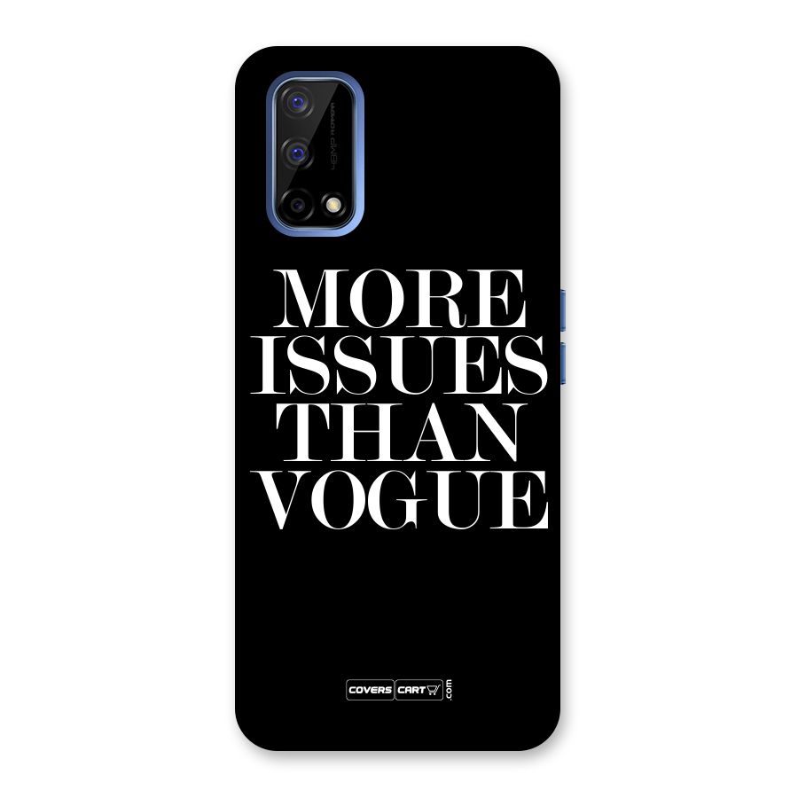 More Issues than Vogue (Black) Back Case for Realme Narzo 30 Pro