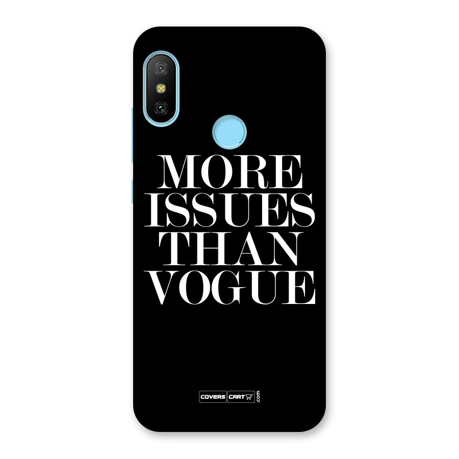 More Issues than Vogue (Black) Back Case for Redmi 6 Pro