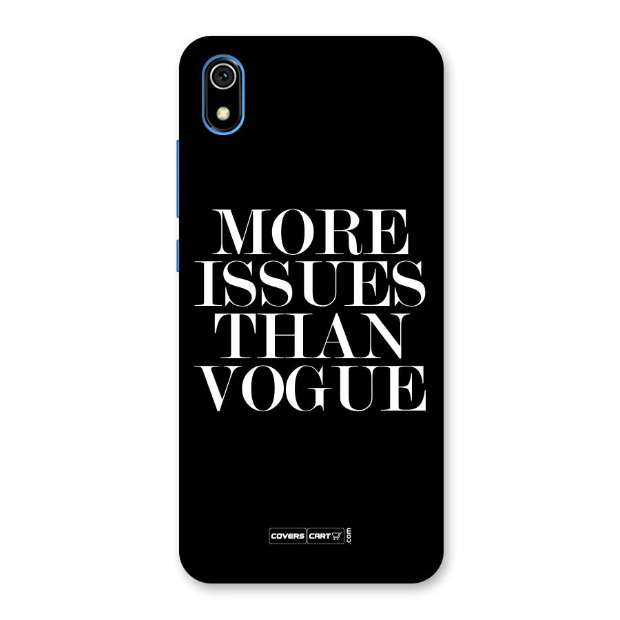 More Issues than Vogue (Black) Back Case for Redmi 7A