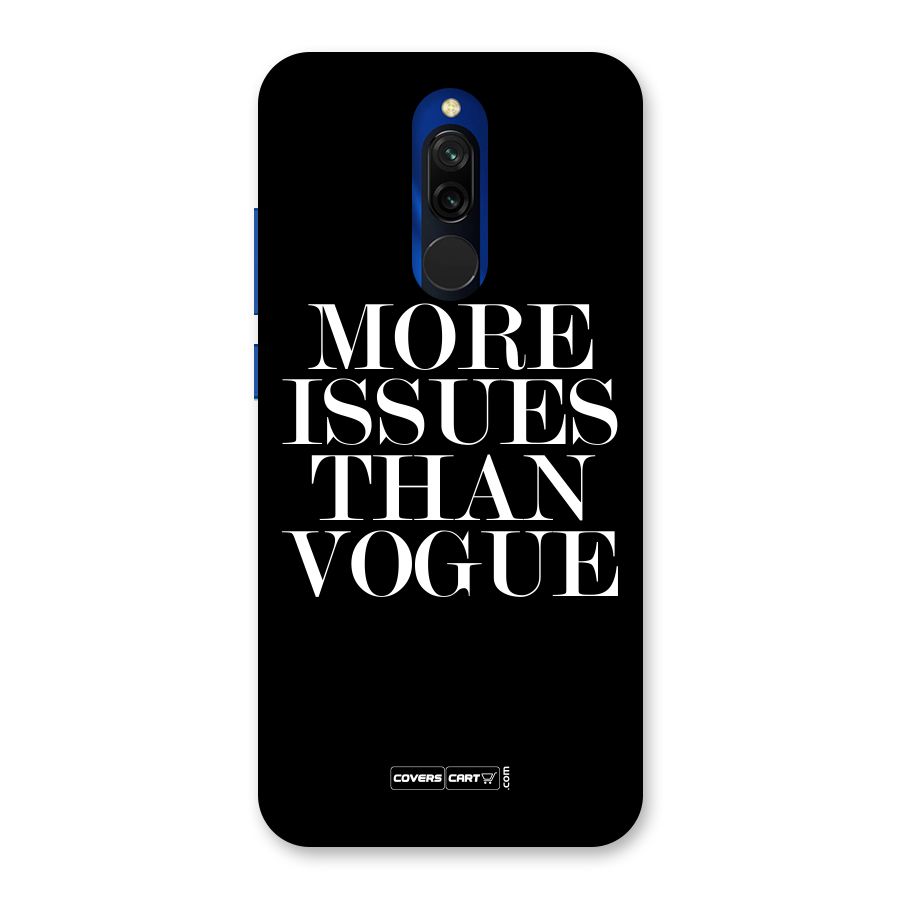 More Issues than Vogue (Black) Back Case for Redmi 8