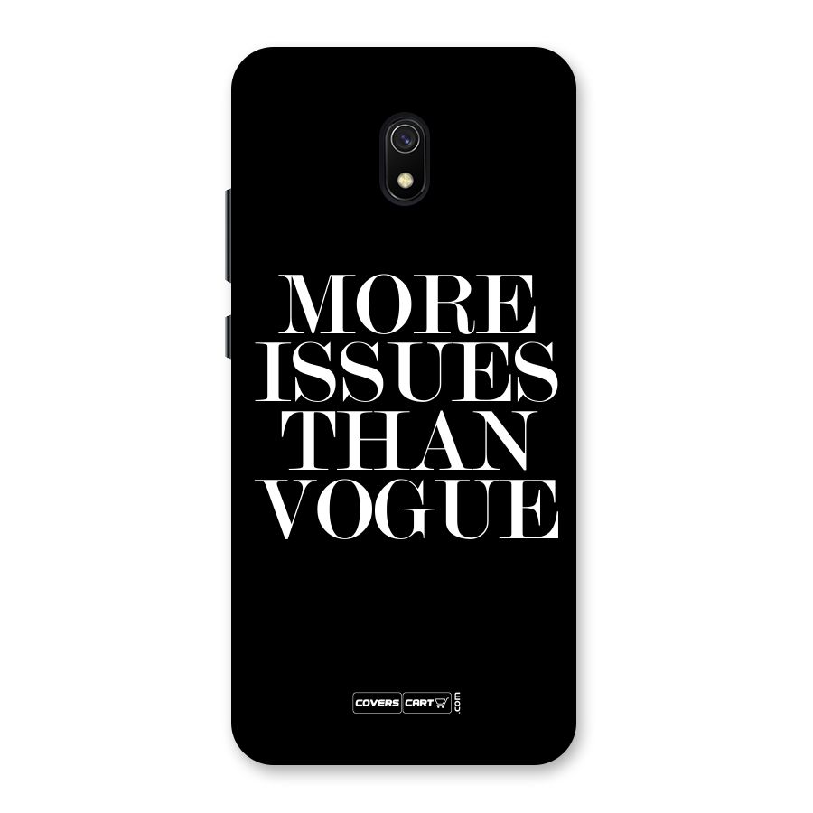 More Issues than Vogue (Black) Back Case for Redmi 8A