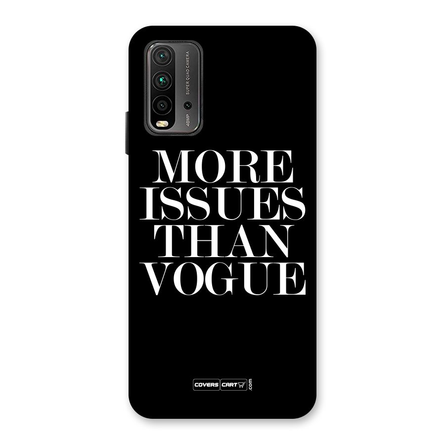 More Issues than Vogue (Black) Back Case for Redmi 9 Power