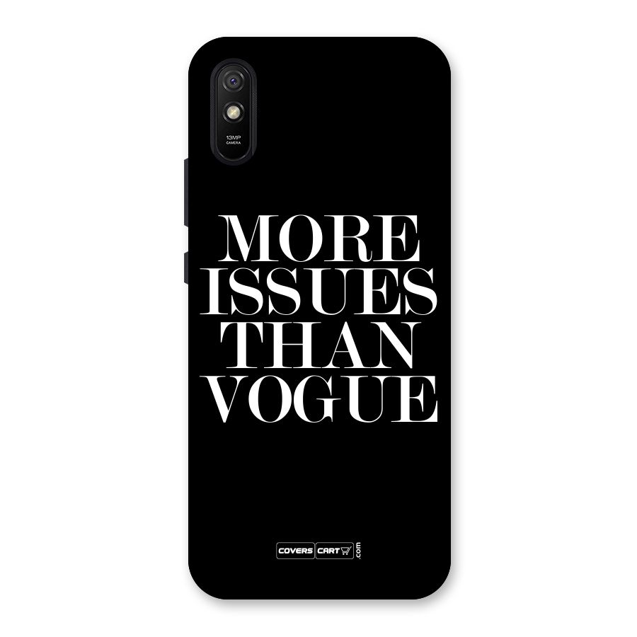 More Issues than Vogue (Black) Back Case for Redmi 9i