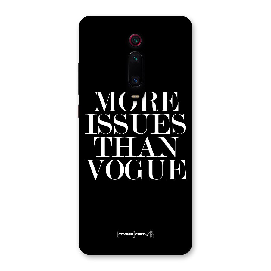More Issues than Vogue (Black) Back Case for Redmi K20