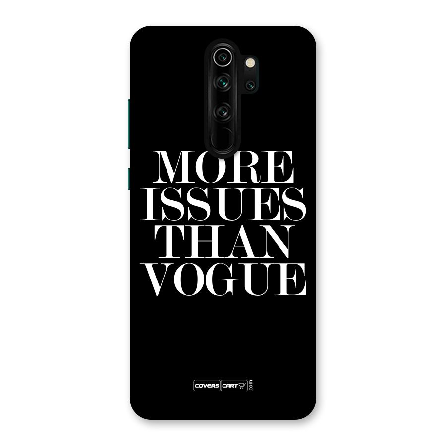 More Issues than Vogue (Black) Back Case for Redmi Note 8 Pro