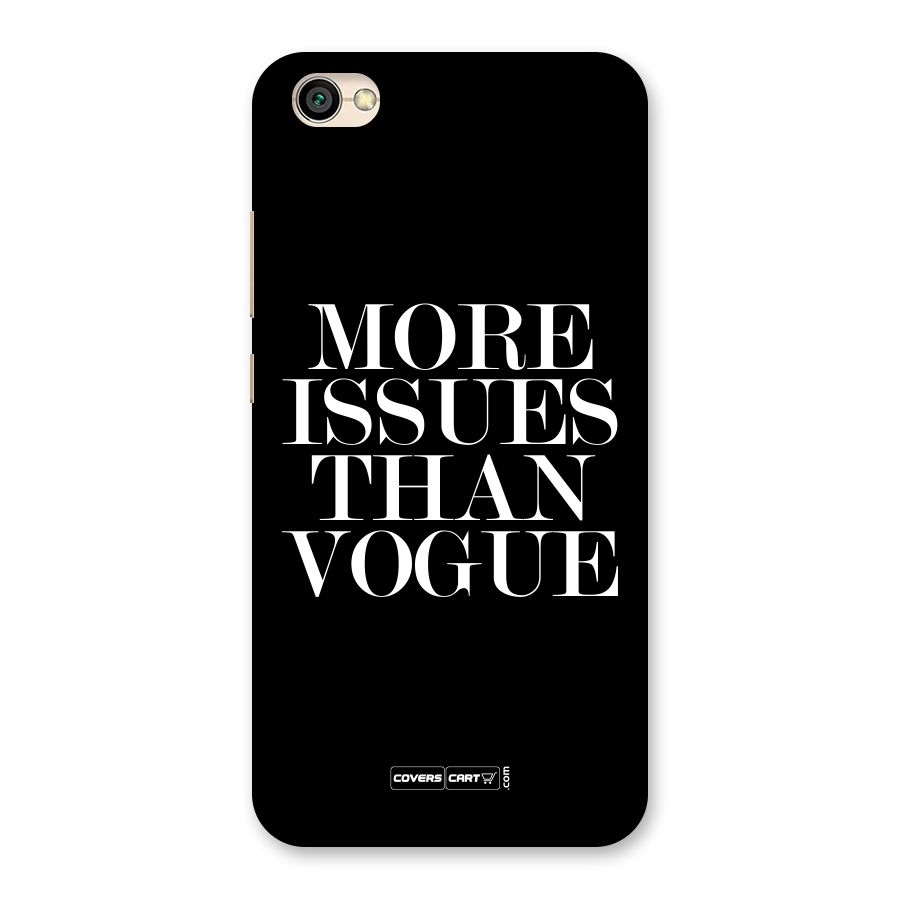 More Issues than Vogue (Black) Back Case for Redmi Y1 Lite