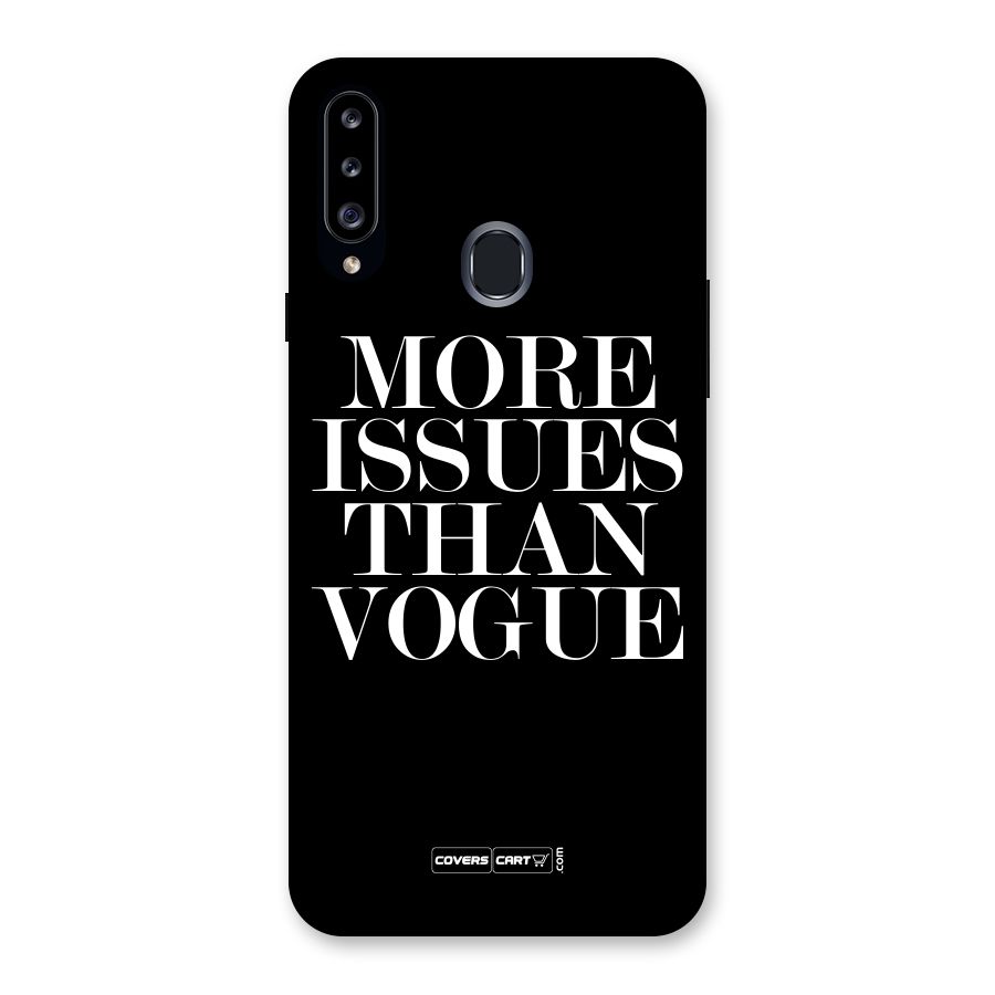 More Issues than Vogue (Black) Back Case for Samsung Galaxy A20s