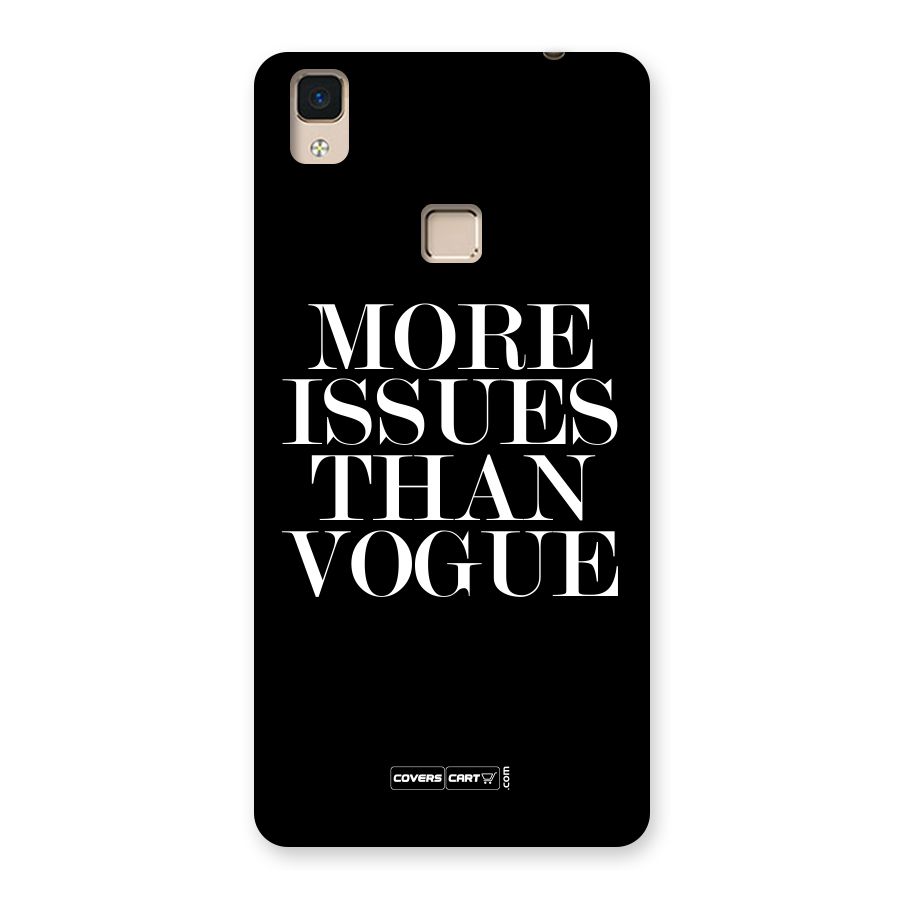 More Issues than Vogue (Black) Back Case for V3 Max