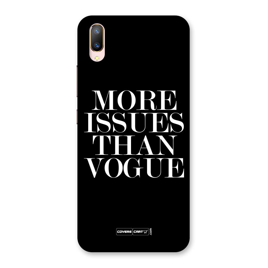 More Issues than Vogue (Black) Back Case for Vivo V11 Pro
