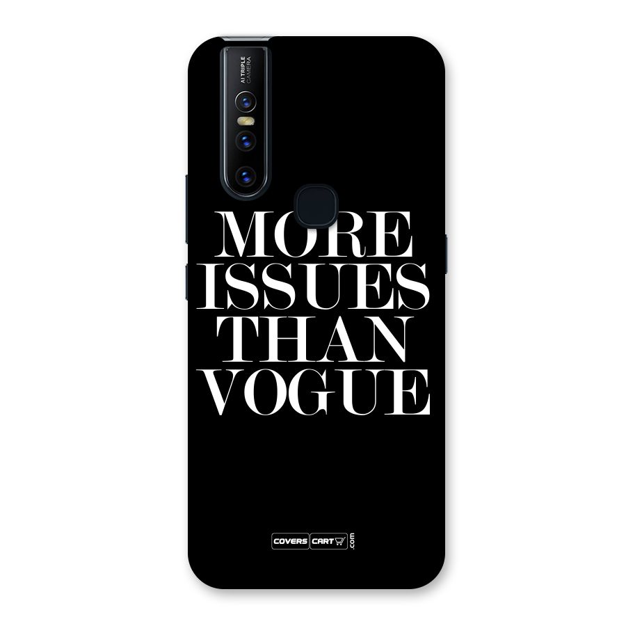 More Issues than Vogue (Black) Back Case for Vivo V15
