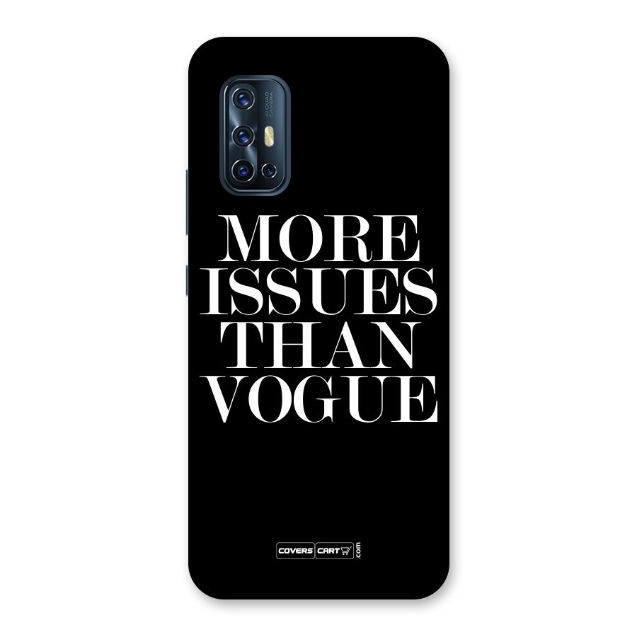 More Issues than Vogue (Black) Back Case for Vivo V17