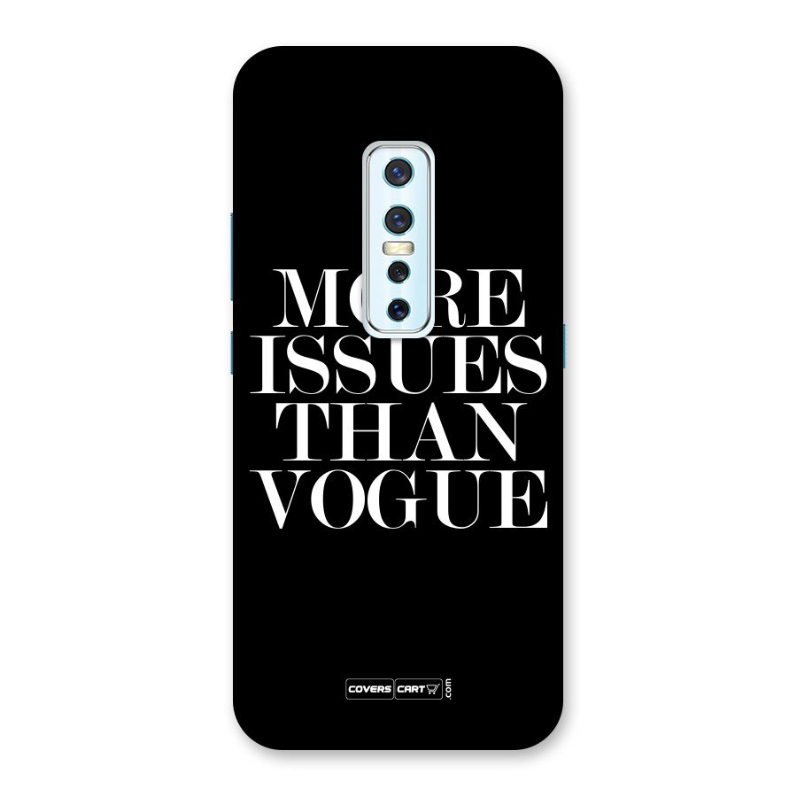 More Issues than Vogue (Black) Back Case for Vivo V17 Pro