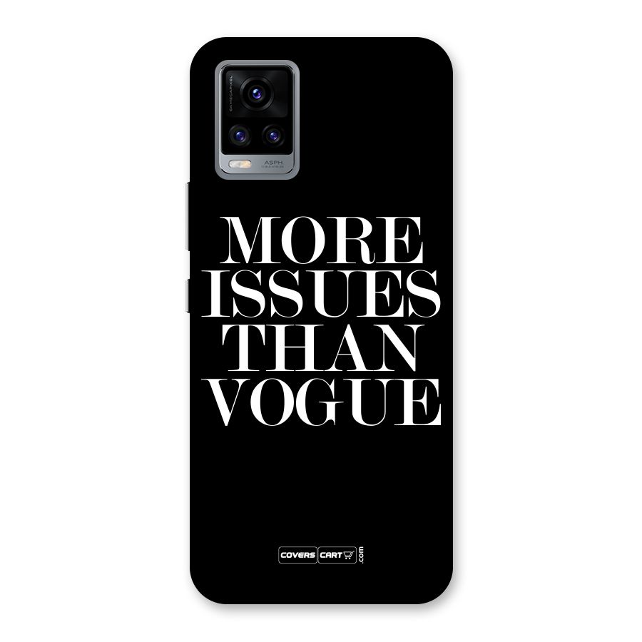 More Issues than Vogue (Black) Back Case for Vivo V20