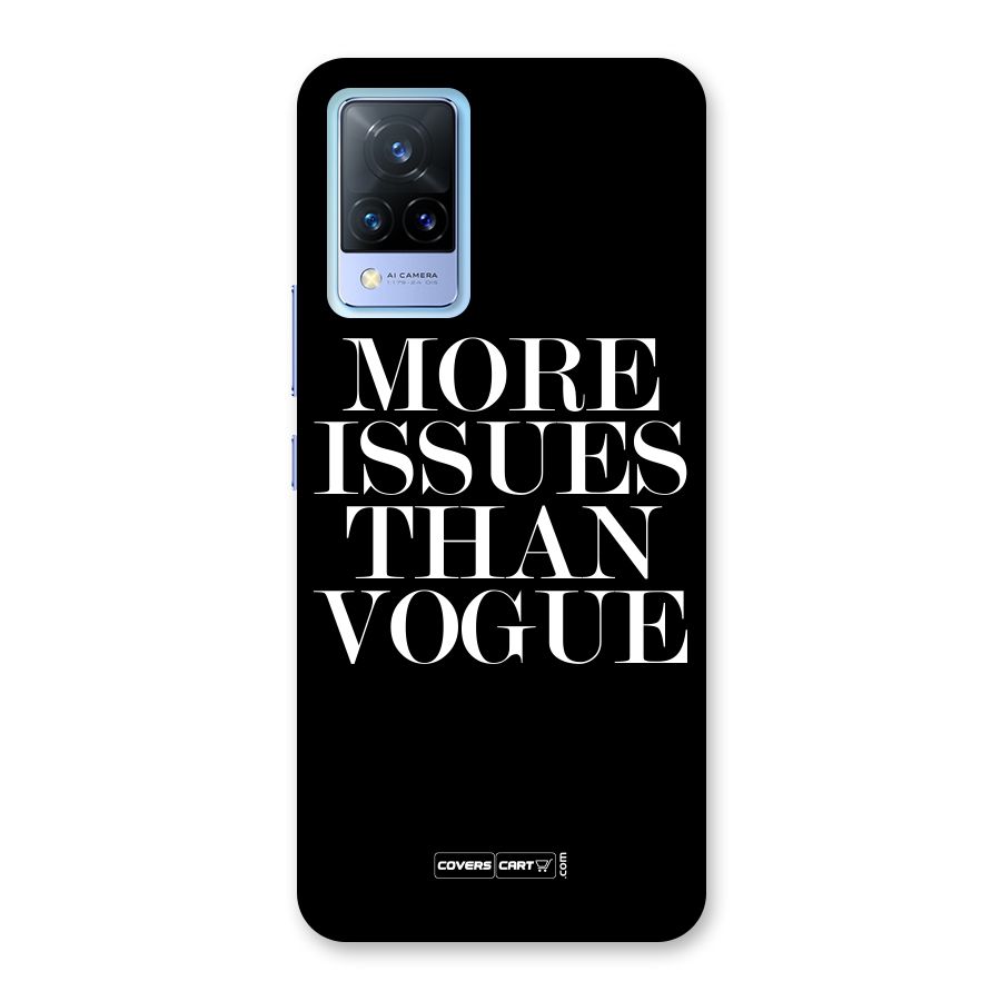 More Issues than Vogue (Black) Back Case for Vivo V21 5G