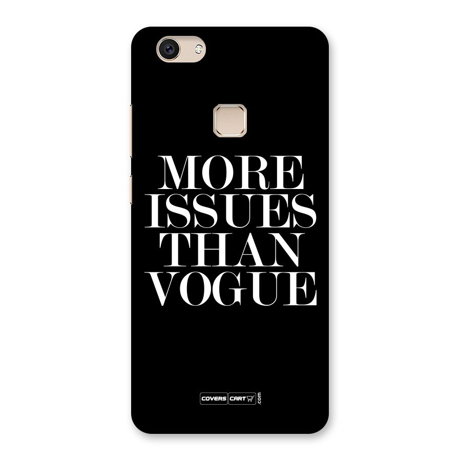 More Issues than Vogue (Black) Back Case for Vivo V7