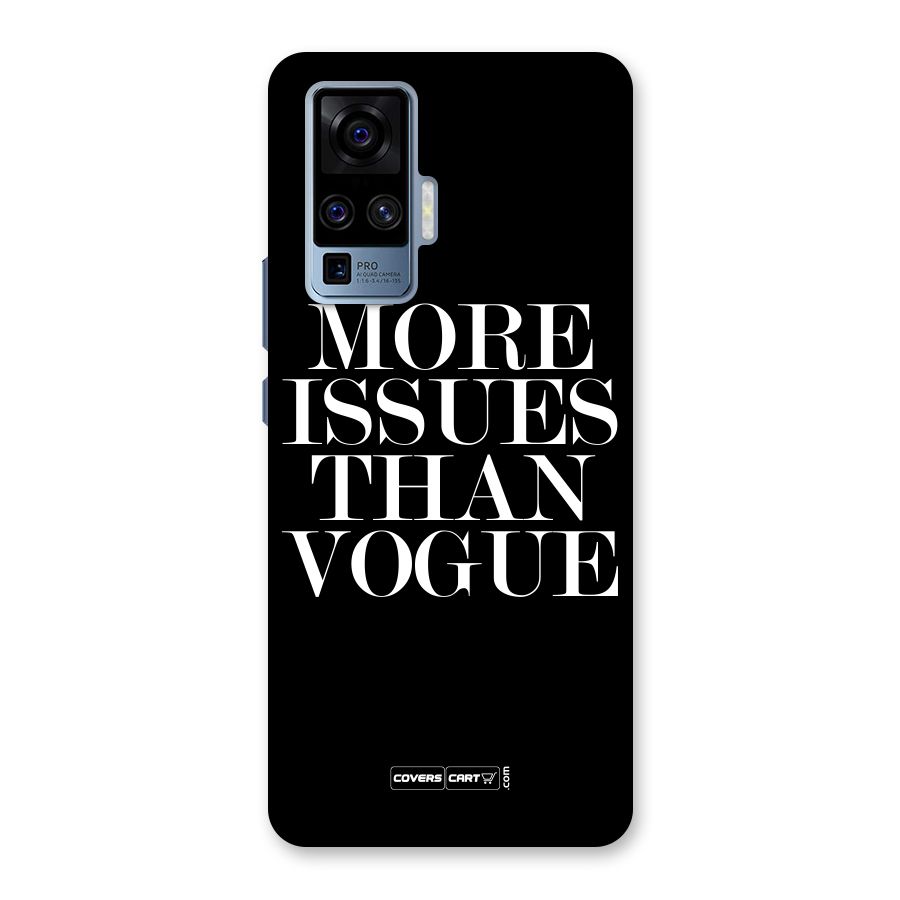 More Issues than Vogue (Black) Back Case for Vivo X50 Pro