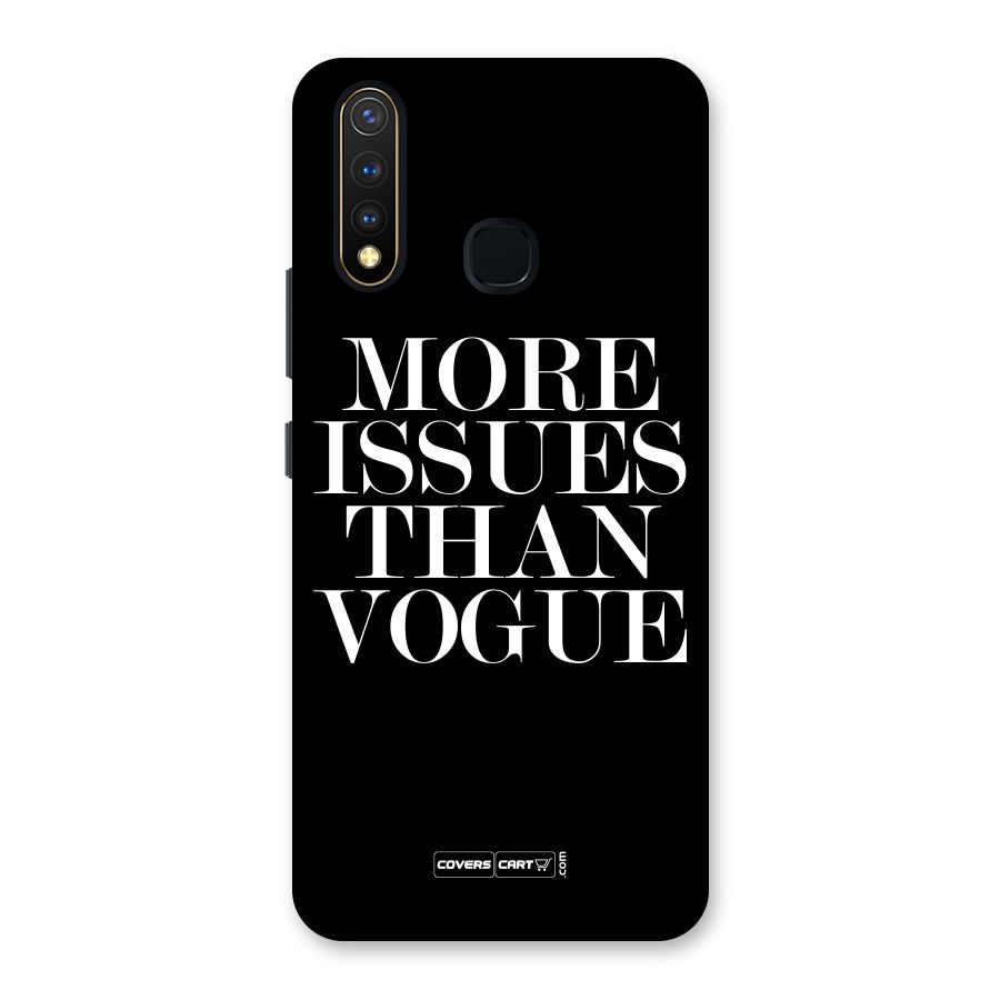 More Issues than Vogue (Black) Back Case for Vivo Y19