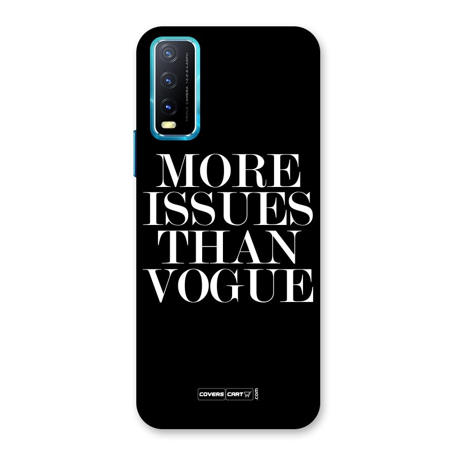 More Issues than Vogue (Black) Back Case for Vivo Y20