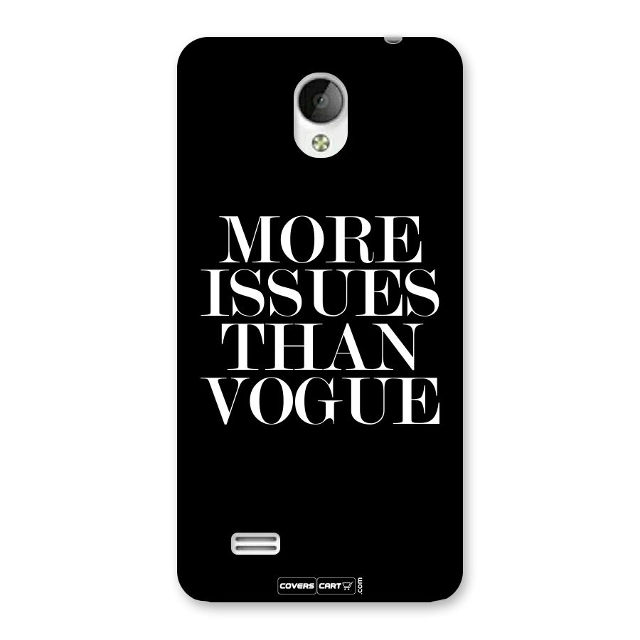 More Issues than Vogue (Black) Back Case for Vivo Y21