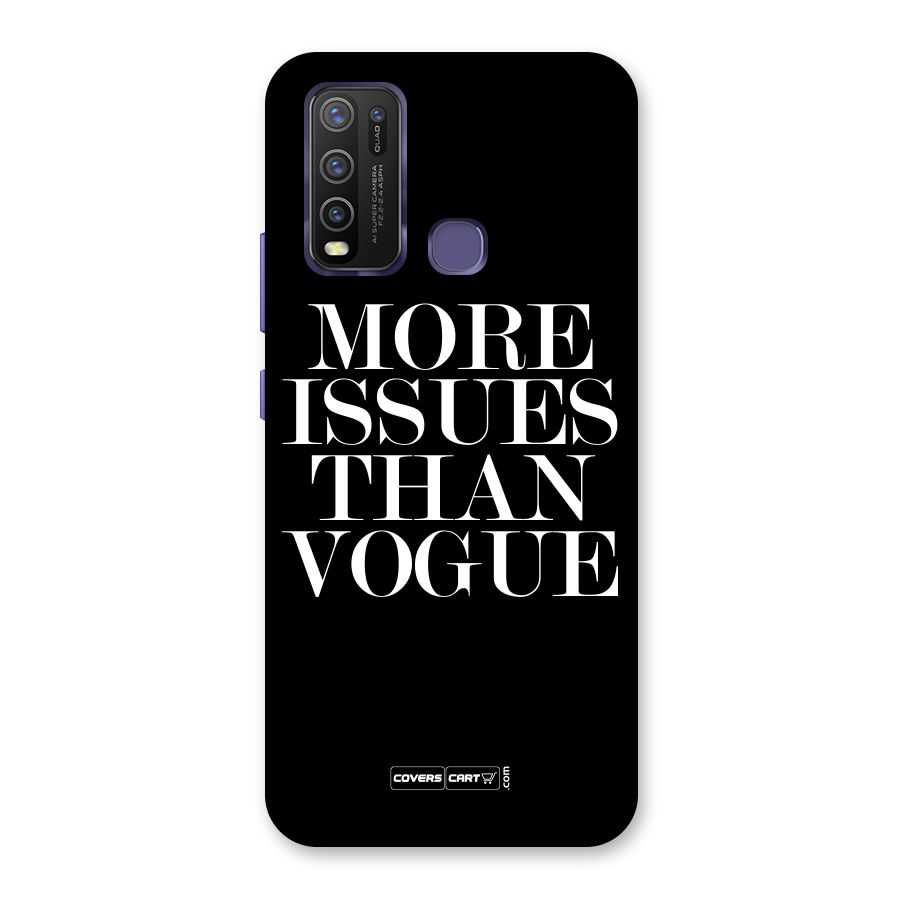 More Issues than Vogue (Black) Back Case for Vivo Y50