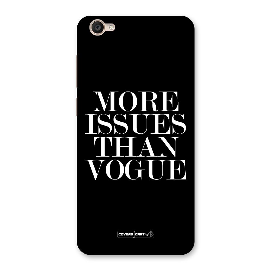 More Issues than Vogue (Black) Back Case for Vivo Y55s