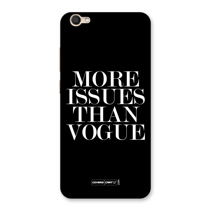 More Issues than Vogue (Black) Back Case for Vivo Y67