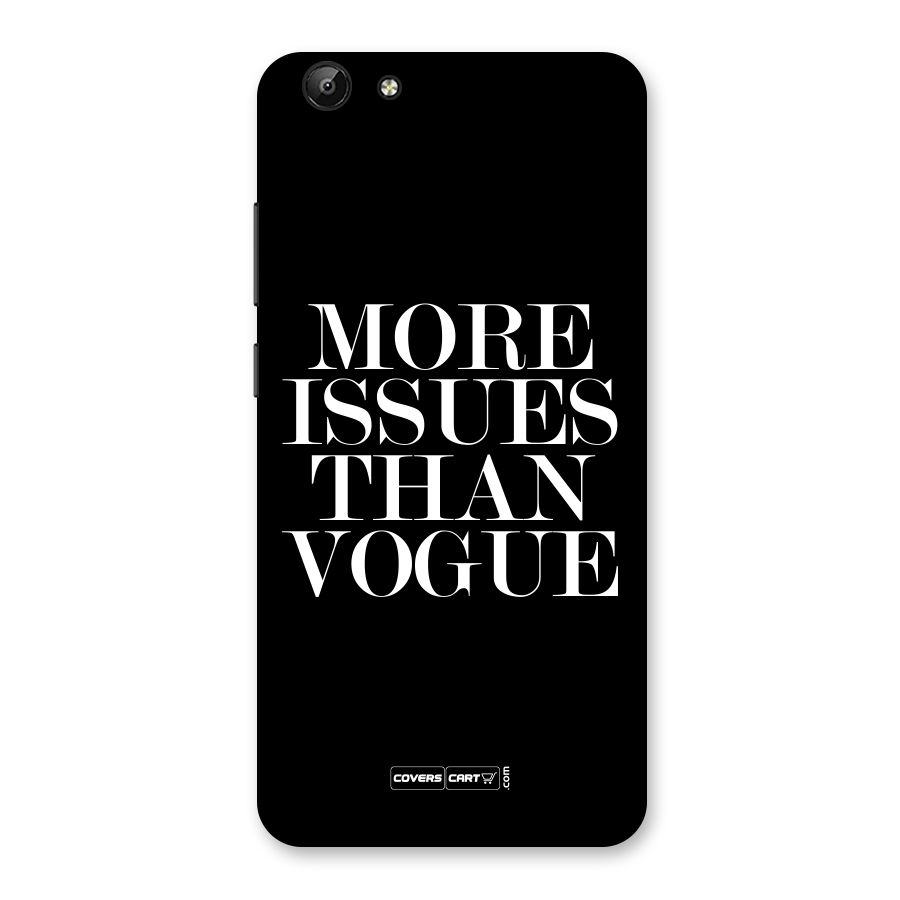 More Issues than Vogue (Black) Back Case for Vivo Y69