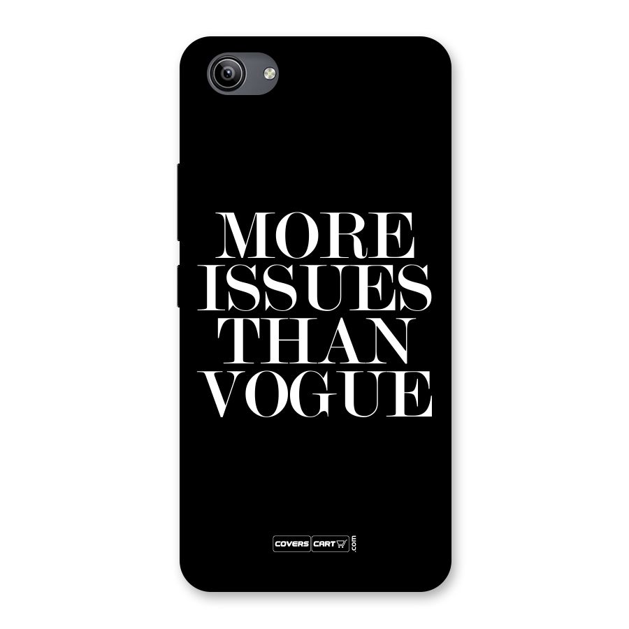 More Issues than Vogue (Black) Back Case for Vivo Y81i