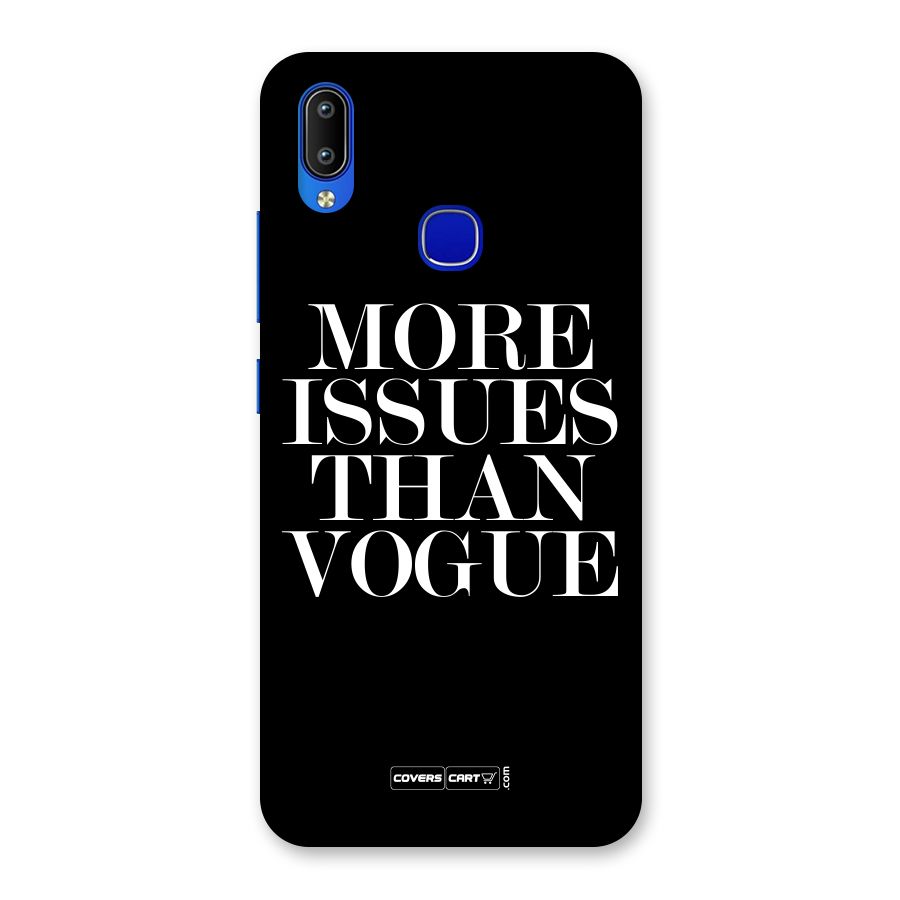 More Issues than Vogue (Black) Back Case for Vivo Y91