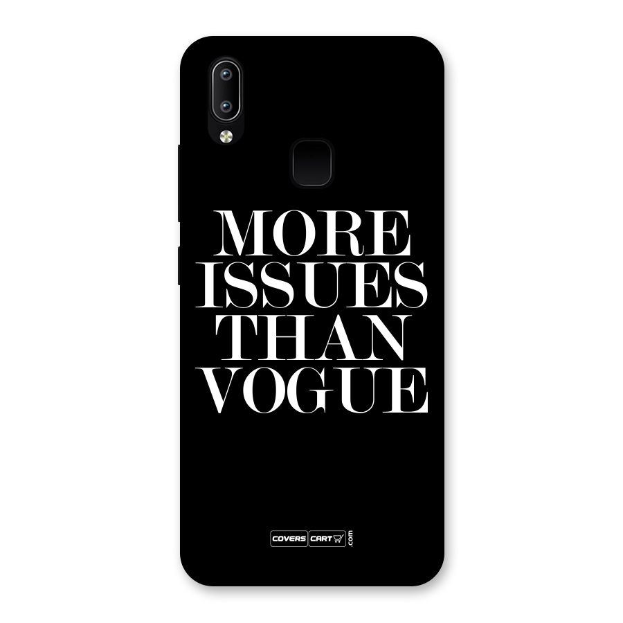 More Issues than Vogue (Black) Back Case for Vivo Y93