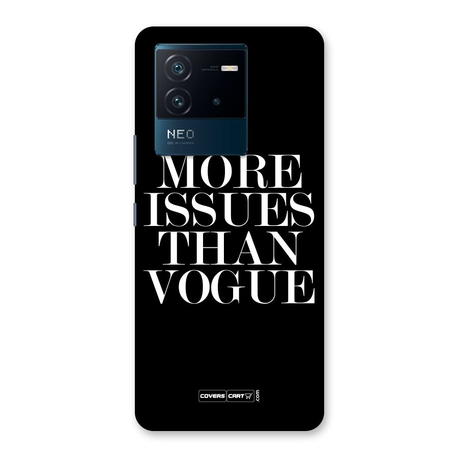 More Issues than Vogue (Black) Back Case for Vivo iQOO Neo 6 5G