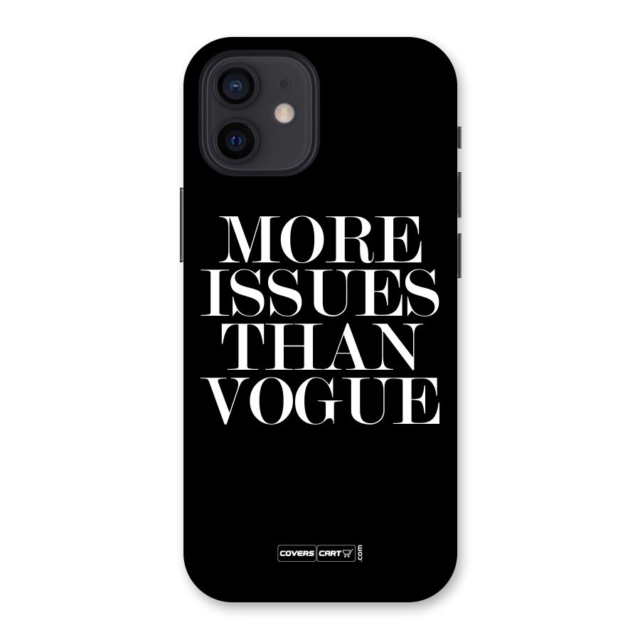 More Issues than Vogue (Black) Back Case for iPhone 12