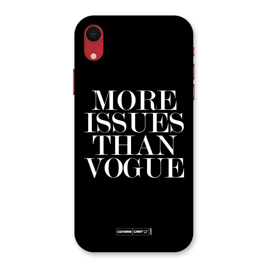 More Issues than Vogue (Black) Back Case for iPhone XR