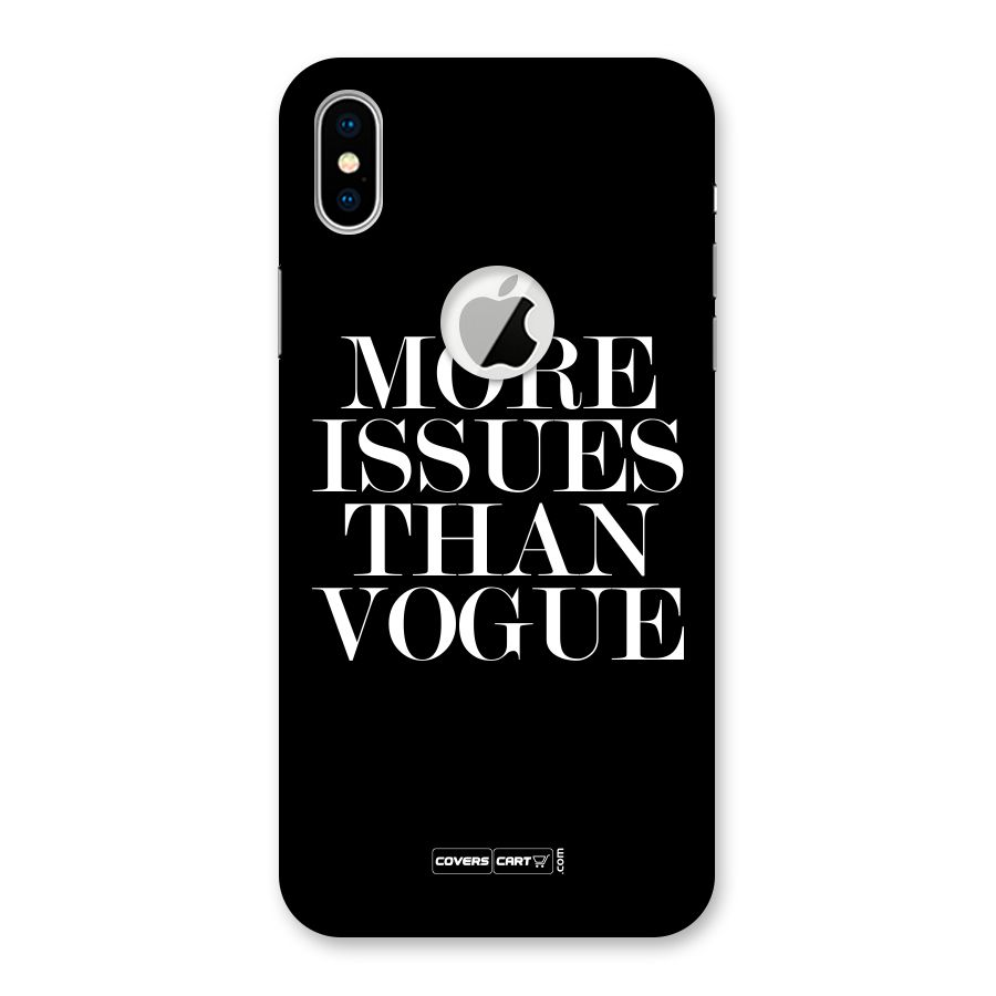 More Issues than Vogue (Black) Back Case for iPhone XS Logo Cut