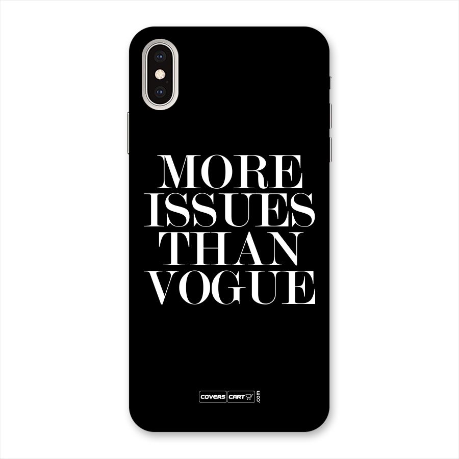 More Issues than Vogue (Black) Back Case for iPhone XS Max