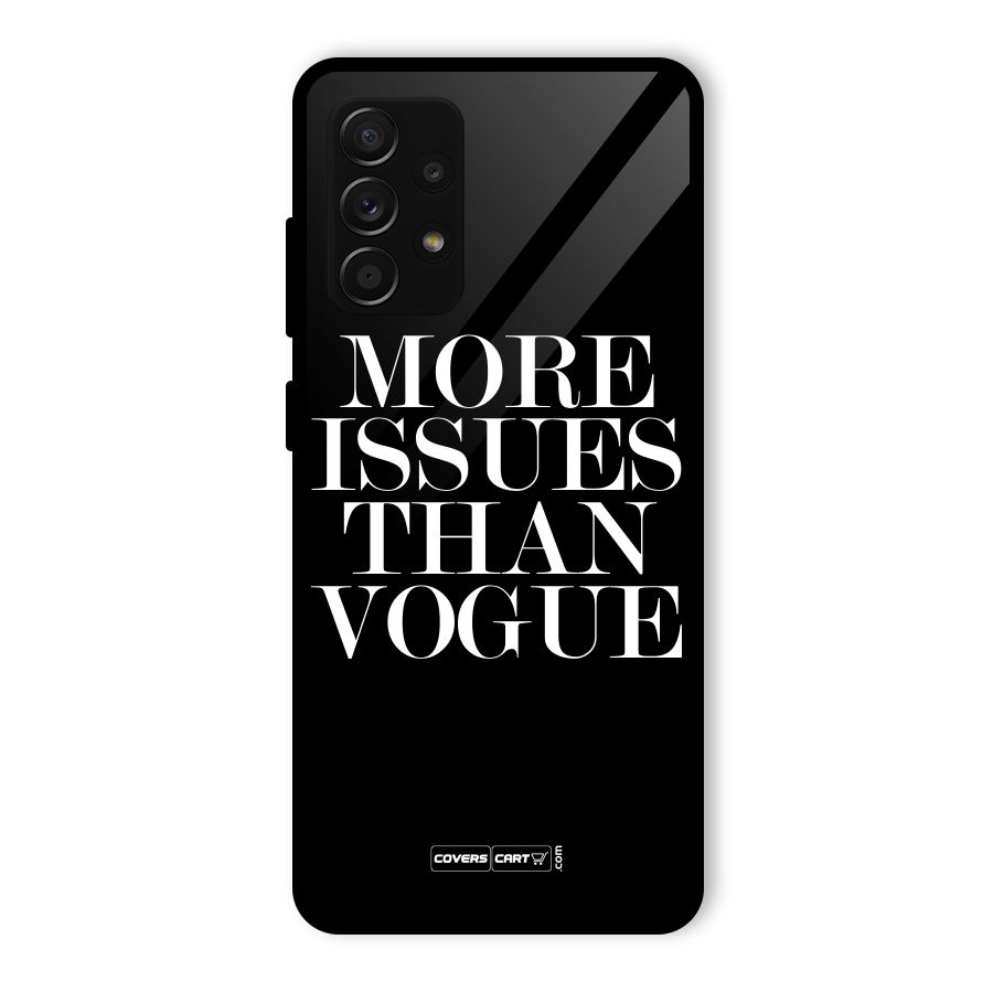 More Issues than Vogue (Black) Glass Back Case for Galaxy A53 5G