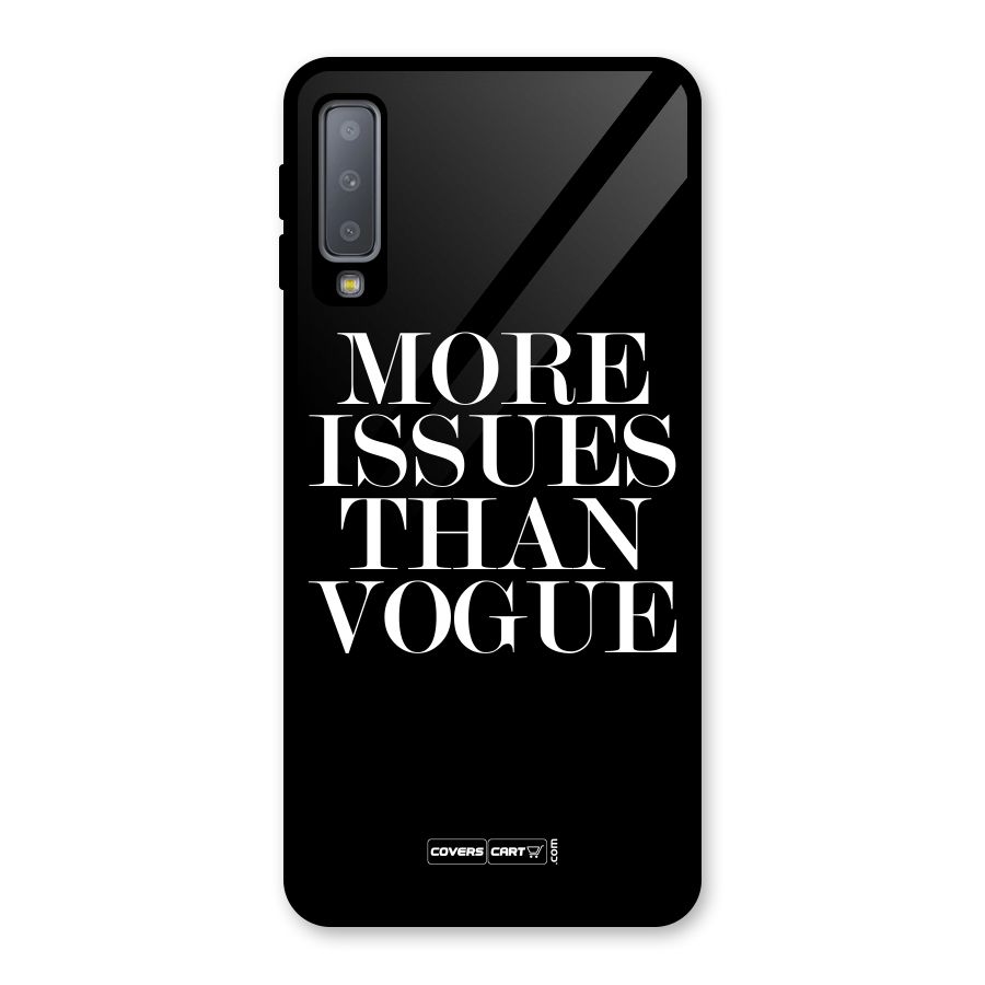 More Issues than Vogue (Black) Glass Back Case for Galaxy A7 (2018)