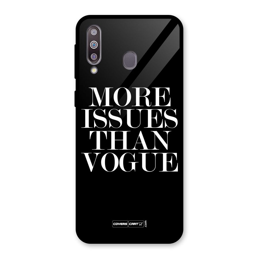 More Issues than Vogue (Black) Glass Back Case for Galaxy M30
