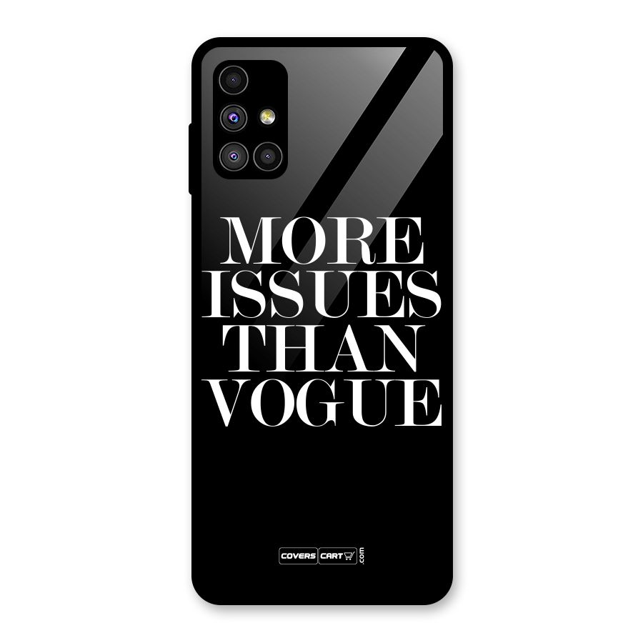 More Issues than Vogue (Black) Glass Back Case for Galaxy M51