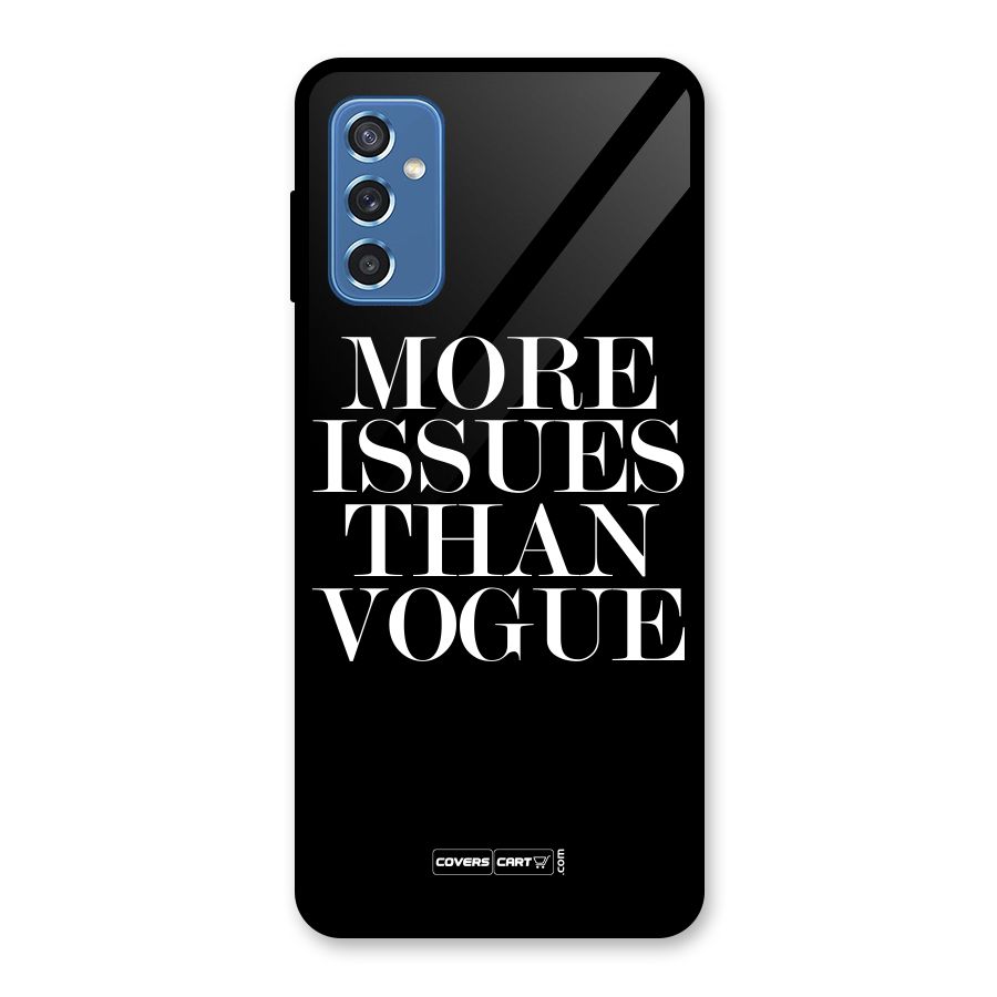 More Issues than Vogue (Black) Glass Back Case for Galaxy M52 5G