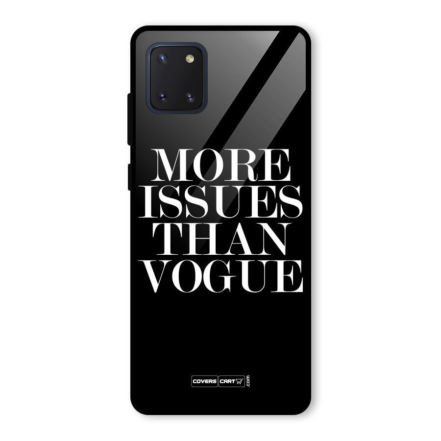 More Issues than Vogue (Black) Glass Back Case for Galaxy Note 10 Lite