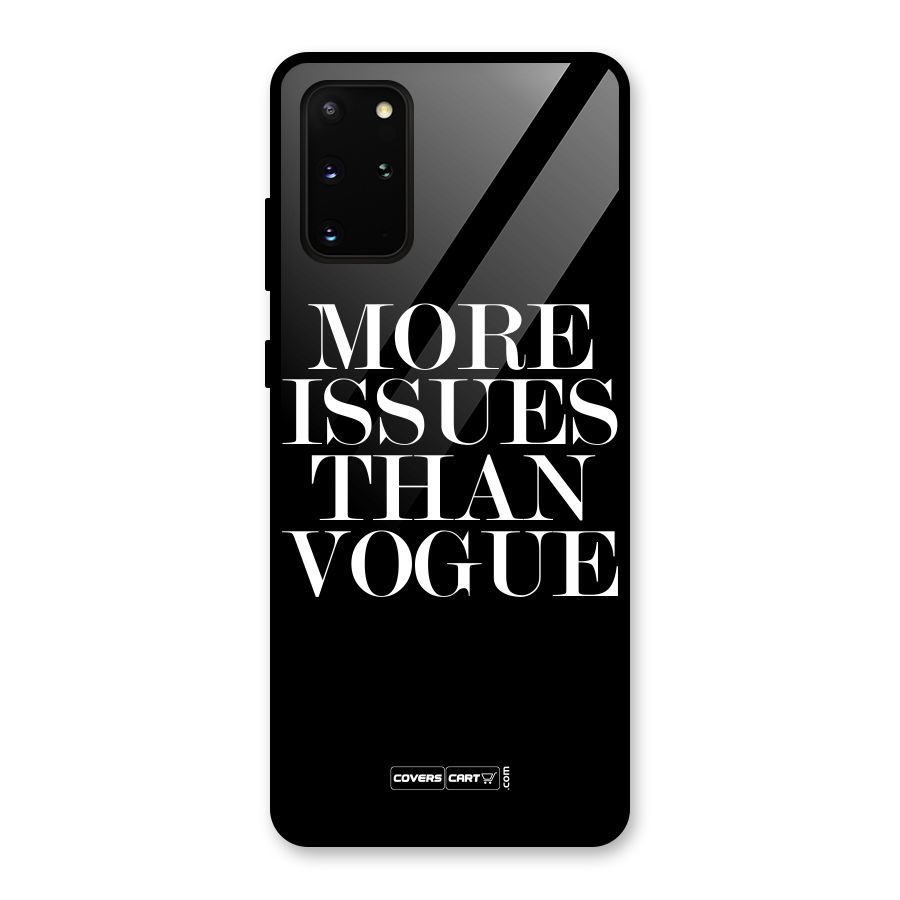 More Issues than Vogue (Black) Glass Back Case for Galaxy S20 Plus