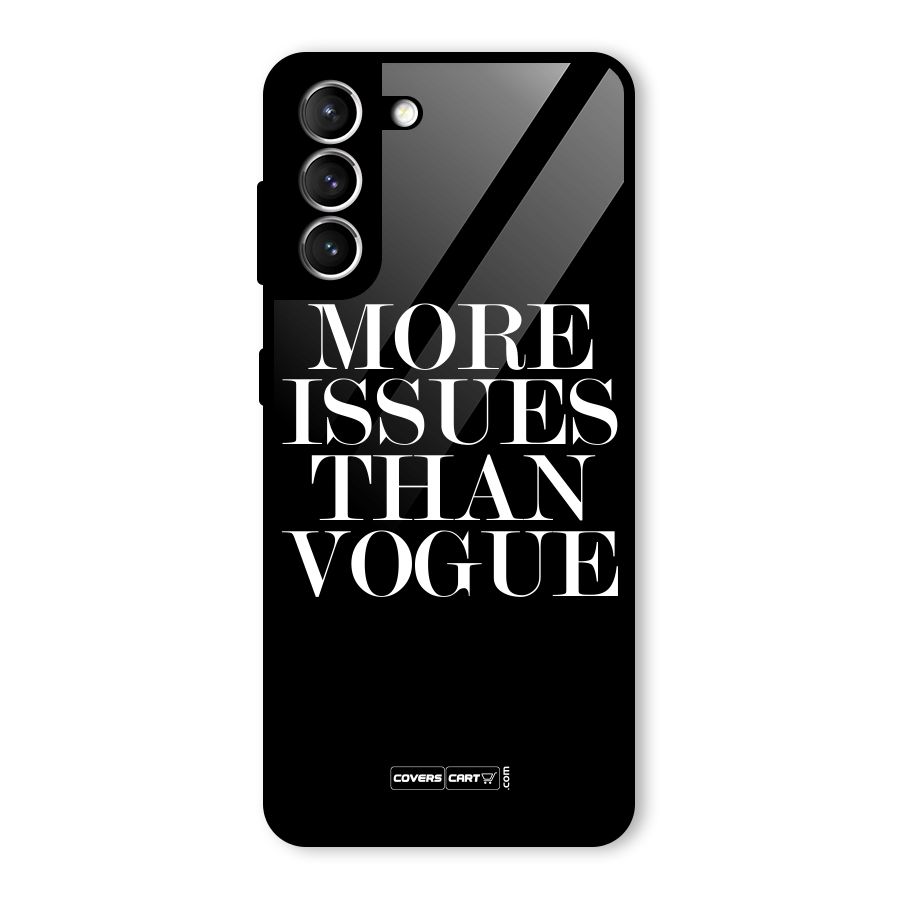 More Issues than Vogue (Black) Glass Back Case for Galaxy S21 5G
