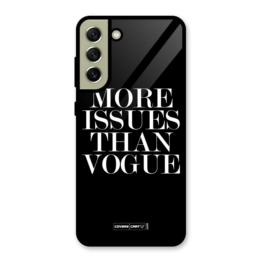 More Issues than Vogue (Black) Glass Back Case for Galaxy S21 FE 5G