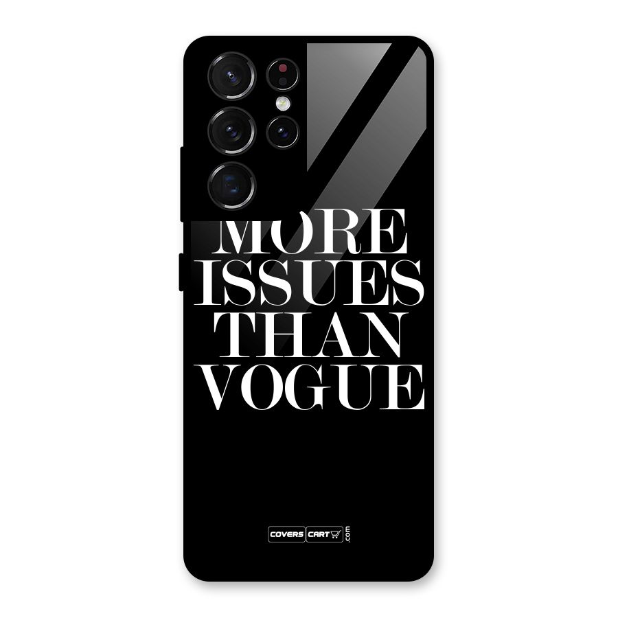 More Issues than Vogue (Black) Glass Back Case for Galaxy S21 Ultra 5G