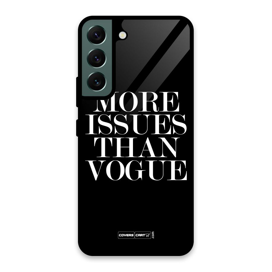 More Issues than Vogue (Black) Glass Back Case for Galaxy S22 5G