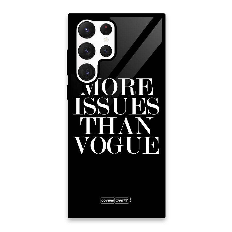 More Issues than Vogue (Black) Glass Back Case for Galaxy S22 Ultra 5G