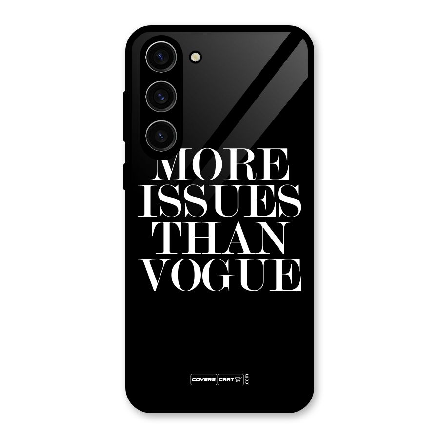 More Issues than Vogue (Black) Glass Back Case for Galaxy S23 Plus