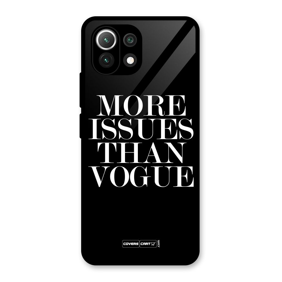 More Issues than Vogue (Black) Glass Back Case for Mi 11 Lite NE 5G